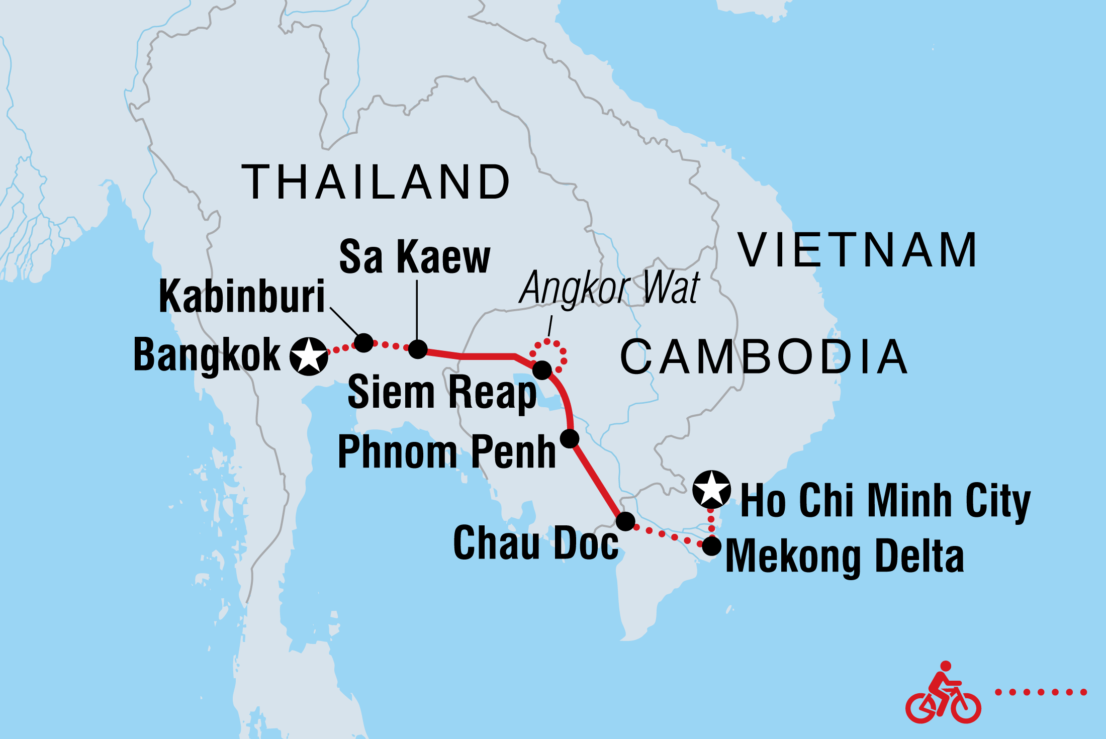 19 Days Saigon Cycle To Cambodia - Bangkok Along Mekong River